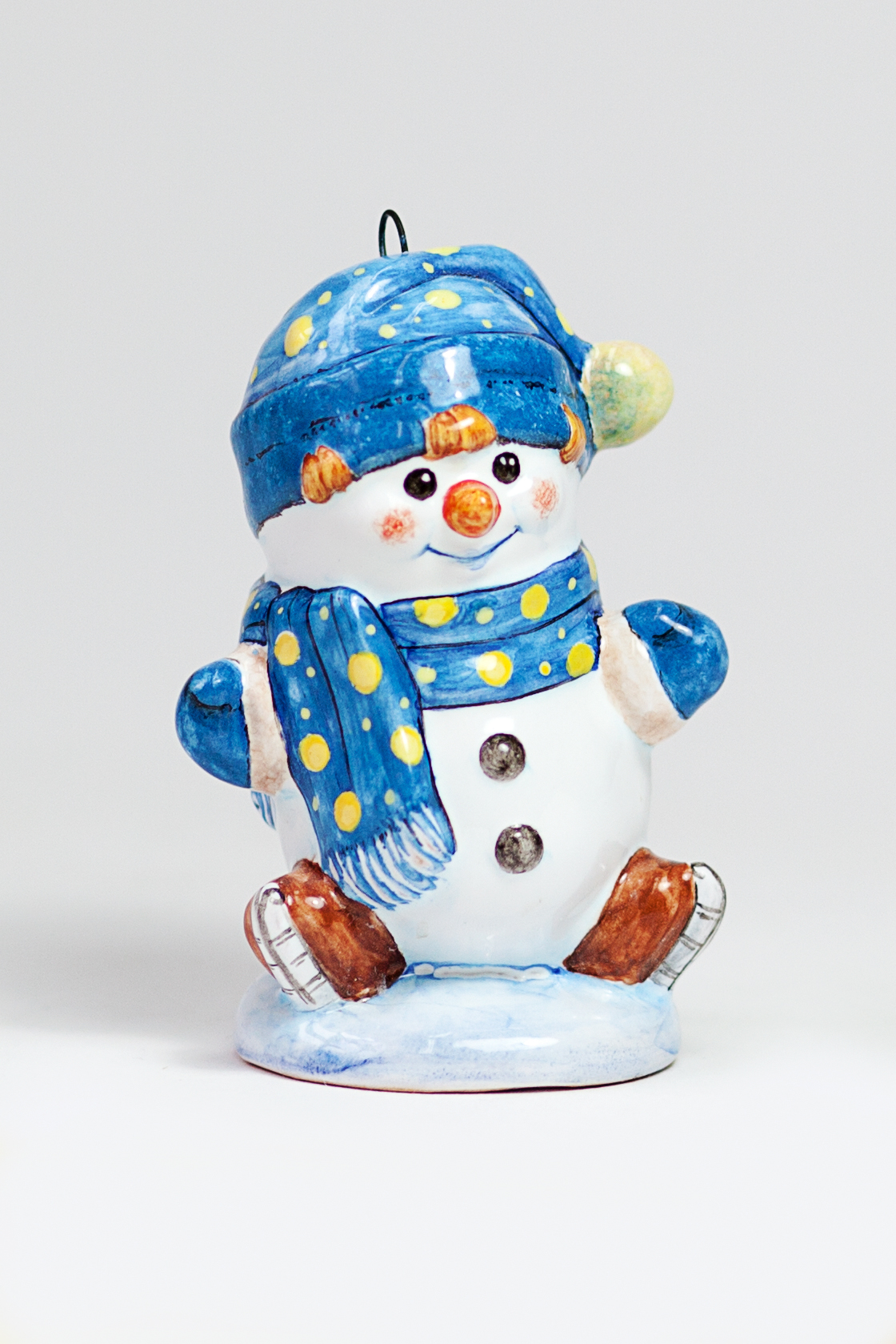 Ёлочные украшения - Снеговик на коньках
