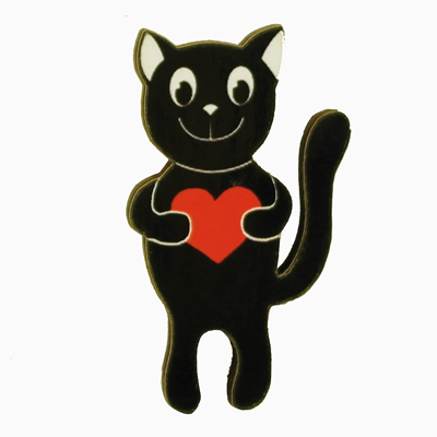 Значки - 46 Значок "Кот с сердечком"
