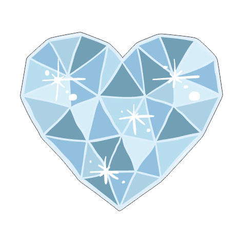 Значки - 99 Значок "Сердце кристаллы"