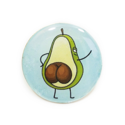 Значки - Значок металлический "Авокадо сзади"