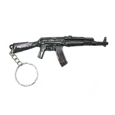 Брелоки - Брелок-оружие "Автомат 2"  черный никельБР102