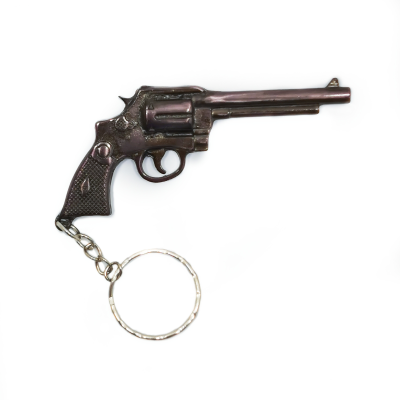 Брелоки - Брелок-оружие «Револьвер-кольт» черный никельБР105