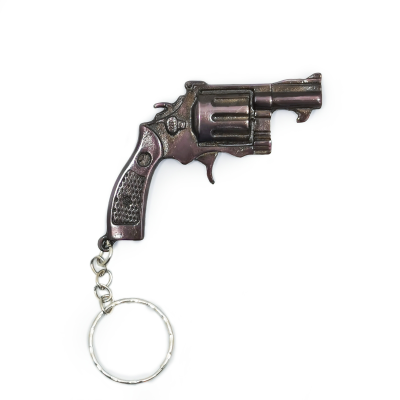 Брелоки - Брелок-оружие "Револьвер" черный никельБР100