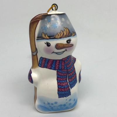 ❄ Новый Год ❄ - Игрушка ёлочная "Снеговик с лыжами 2" 